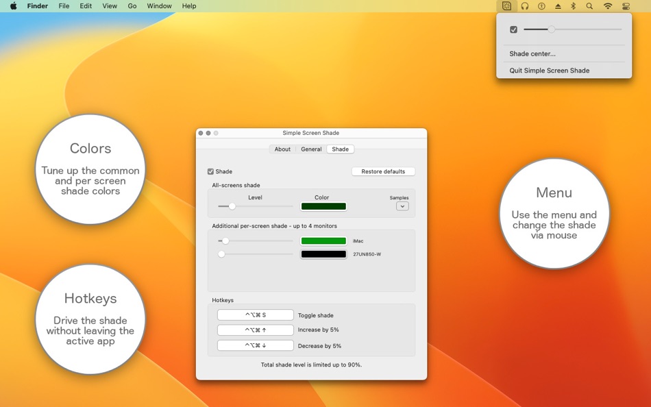 #5. Simple Screen Shade (macOS) 由: Code Race