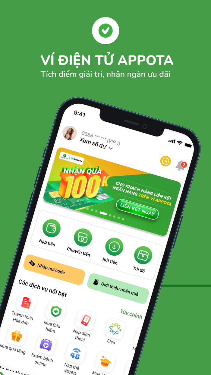 Ví Appota - Giải trí tích điểm