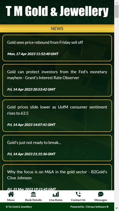T M Gold And Jewellery Screenshot