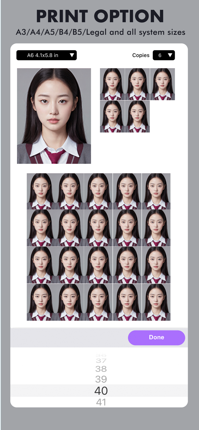 Passport ID Photo Visa Pic