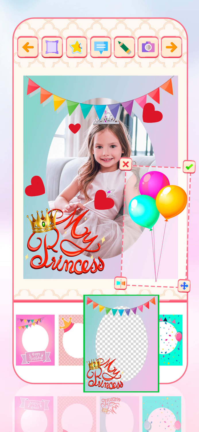 Princess Party Photo Frames