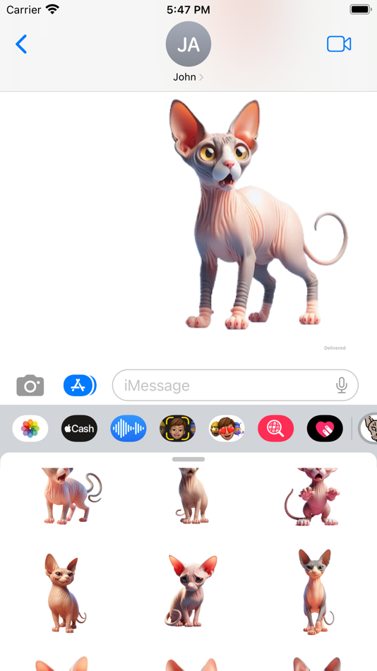 #6. Sphinx Cat Stickers (iOS) By: Paul Scott