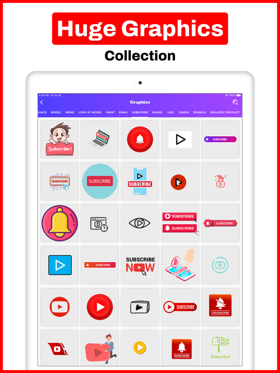 Intro Maker, Video Creator iPad screenshot 6 - Photo & Video app