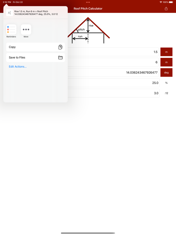 Screenshot #5 pour Roof Pitch Calculator