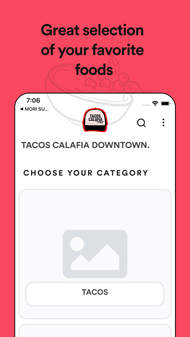 Tacos Calafia Ordering Screenshot