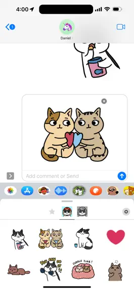 Game screenshot Cat and Cat Comics Stickers mod apk