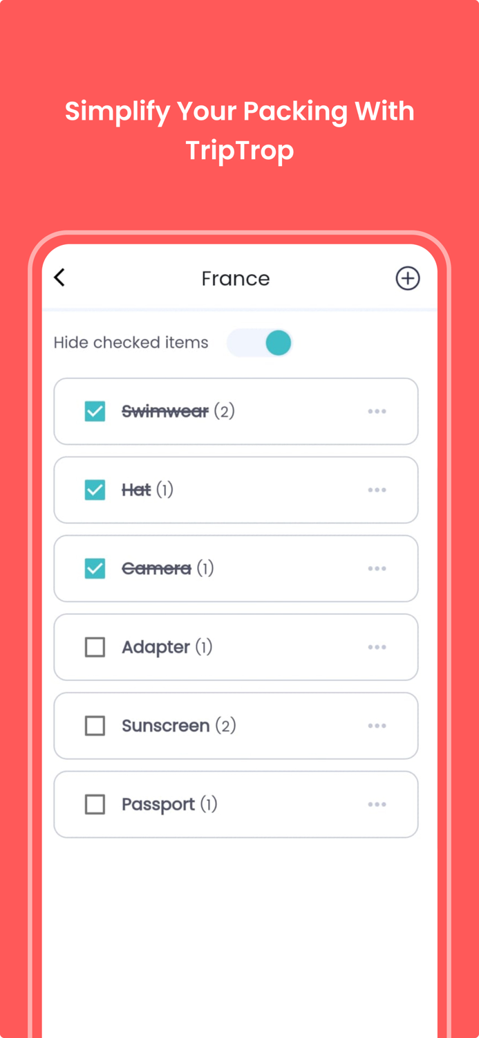 Travel Packing List and Planner