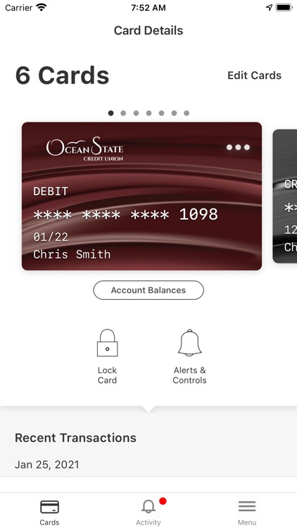Ocean State CU Card Manager