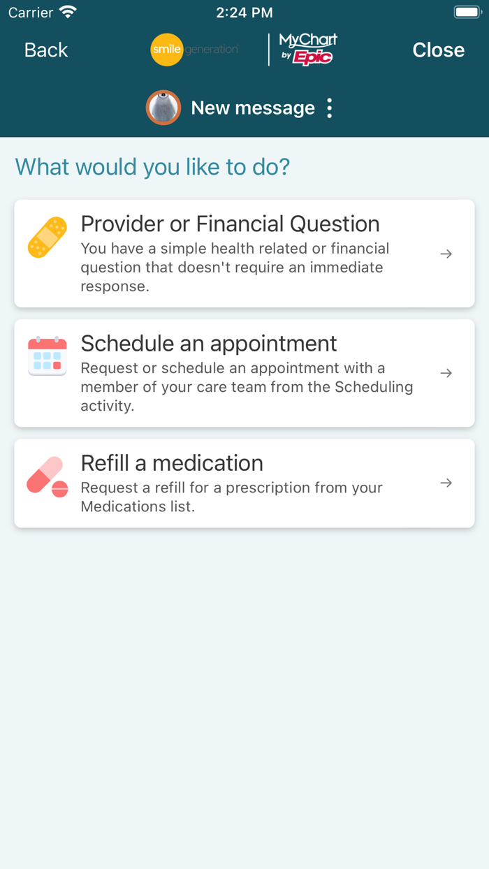 Smile Generation MyChart