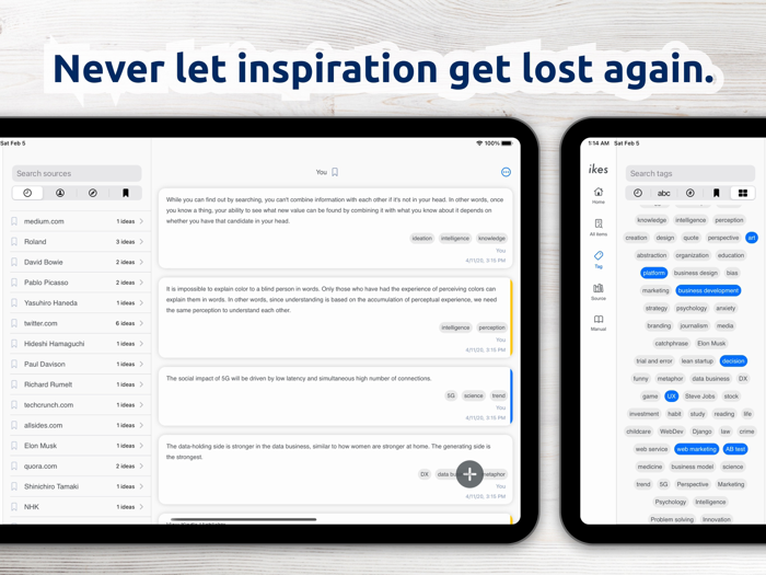 Ikes idea note management