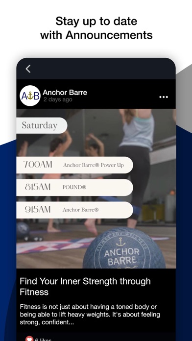 Anchor Barre Fitness Screenshot