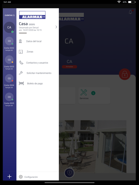 Screenshot #5 pour Alarmax Móvil