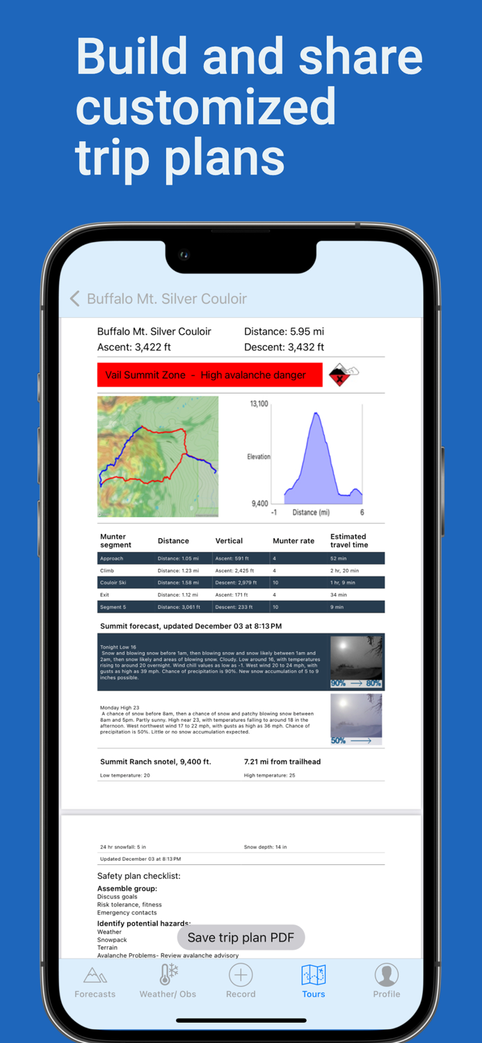 Backcountry Ski - Beta App