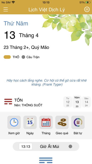 Lịch Việt Dịch Lý Screenshot