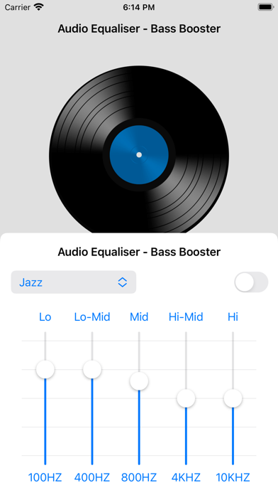 Screenshot 2 of Audio Equaliser App