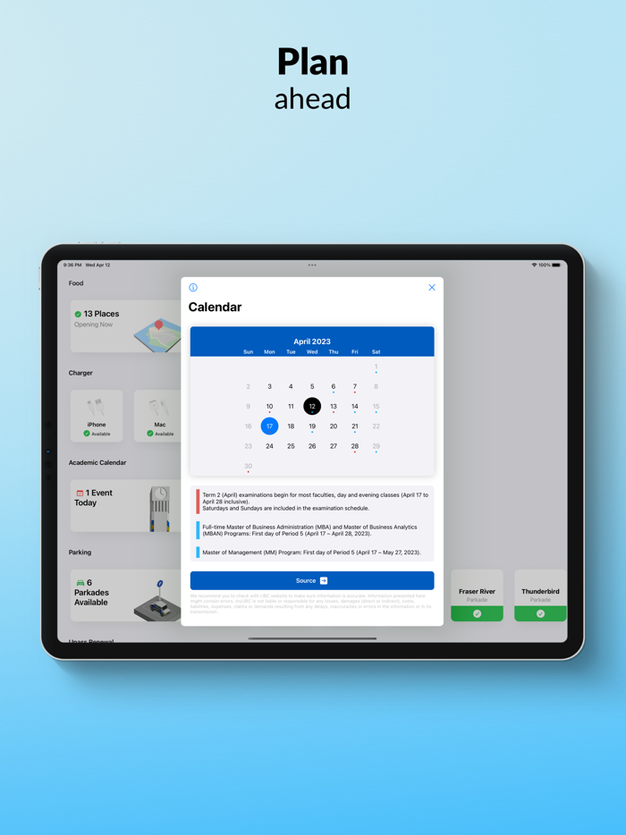 myUBC - made for UBC students