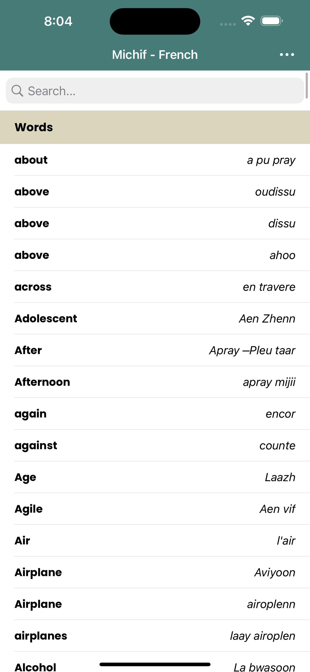 Learn Michif French