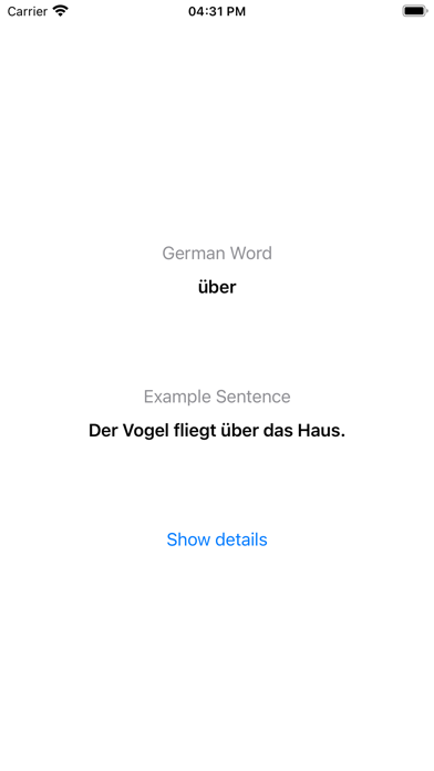 German Vocabulary Quiz Screenshot