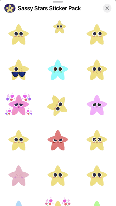 Sassy Stars Sticker Pack Screenshot