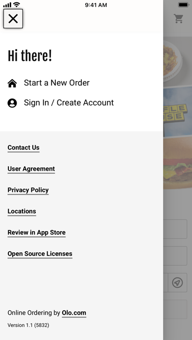 Waffle House Ordering Screenshot