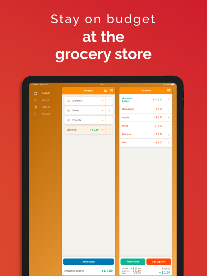 Fudget Monthly Budget Planner