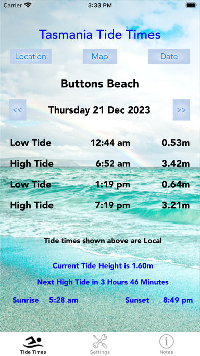 Tasmania Tide Times Screenshot
