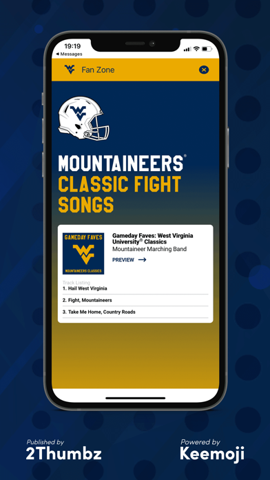 WVU Official Keyboard Screenshot