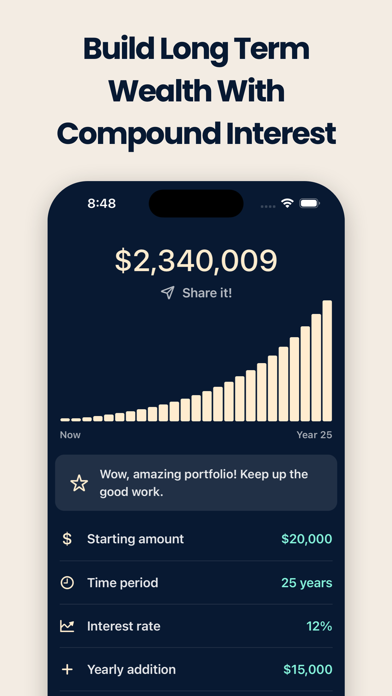 MoneyBot Compound Interest Screenshot