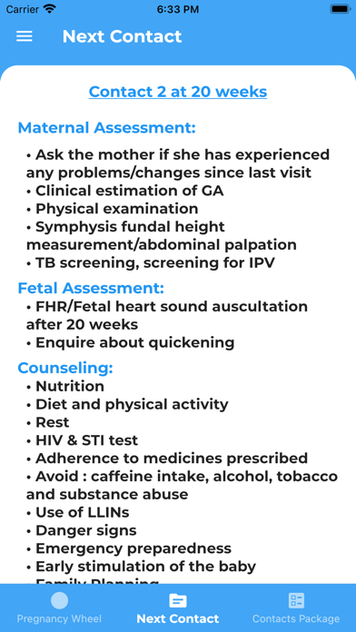 Pregnancy Wheel Rwanda version Screenshot