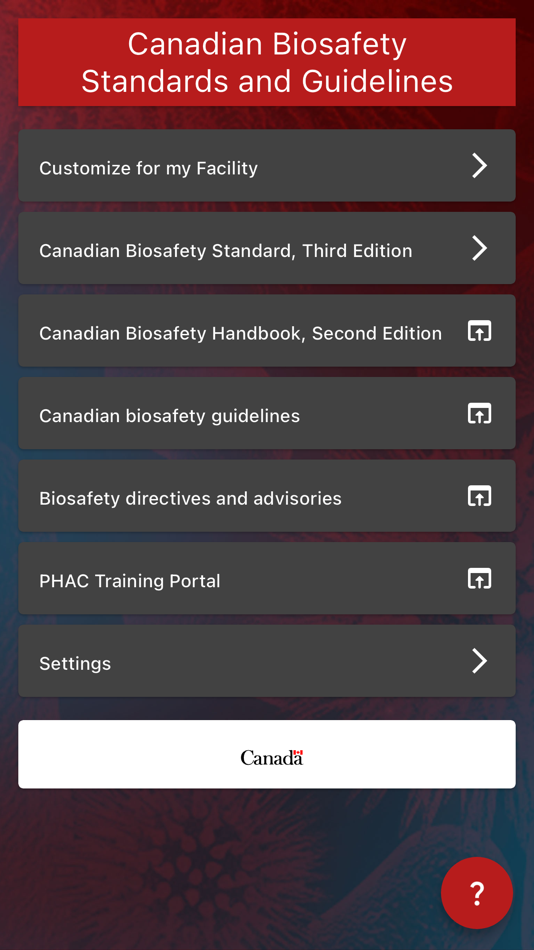 #5. Canadian Biosafety Application (iOS) 由: Health Canada / Santé Canada