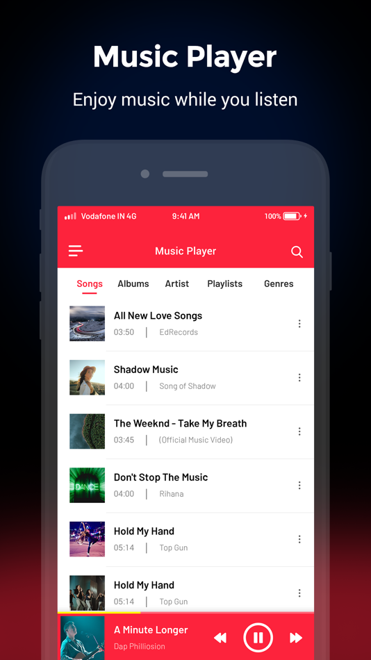 #1. Player : Offline Music Player (iOS) Podle: Nitin Katrodiya
