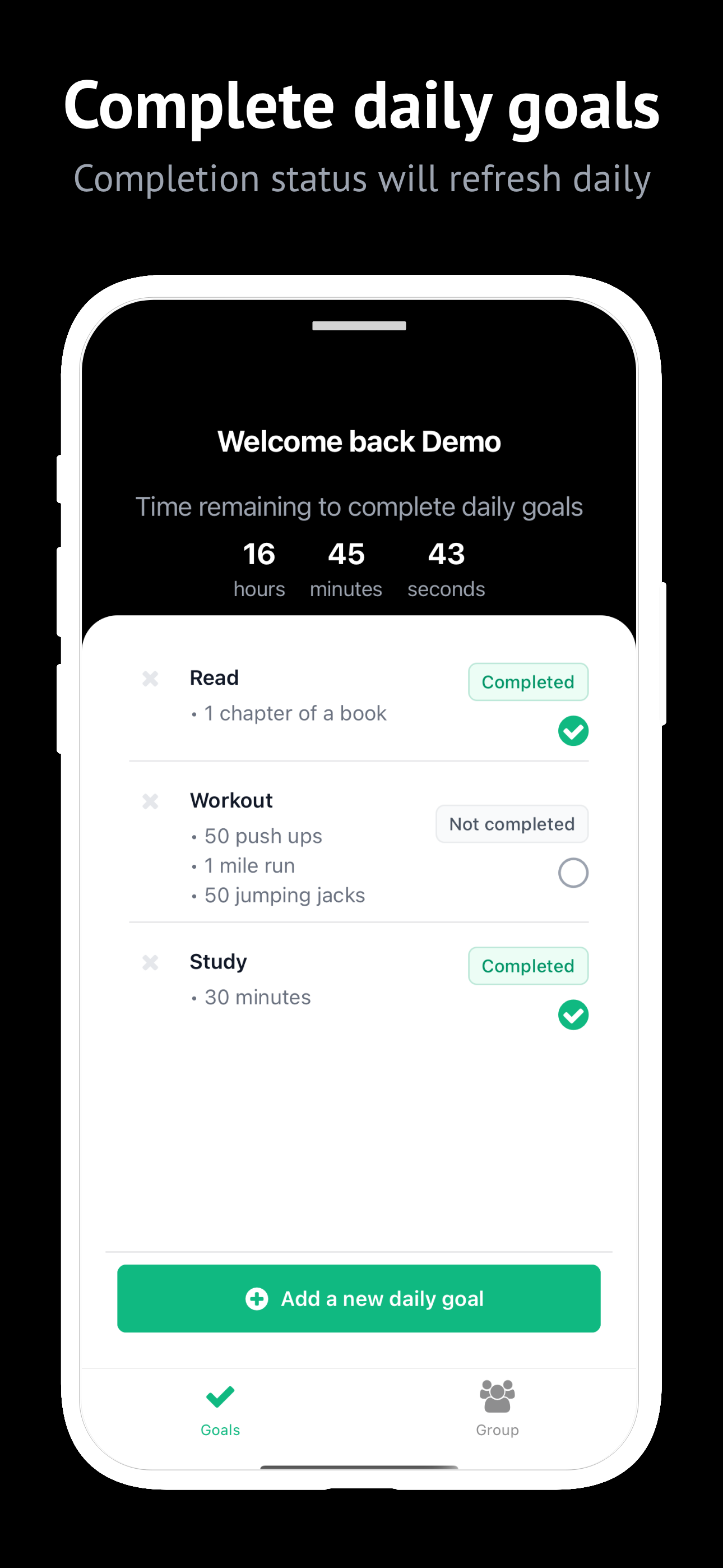 Accountability: Daily Goals