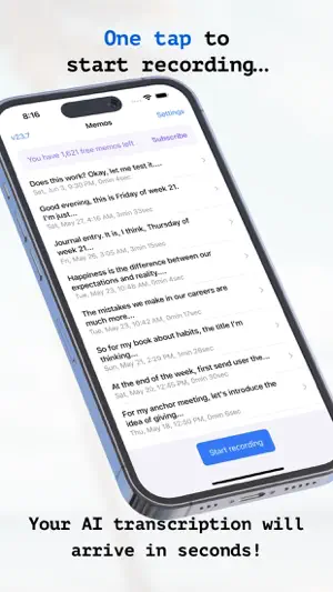 Whisper Memos - Speech to text screenshot 2