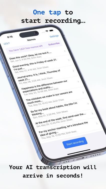 Whisper Memos - Speech to text