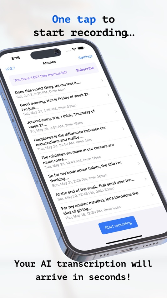 #2. Whisper Memos - Speech to text (iOS) Podle: Median Tech, s.r.o.