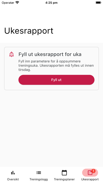 NTG-U Treningsdagbok Screenshot