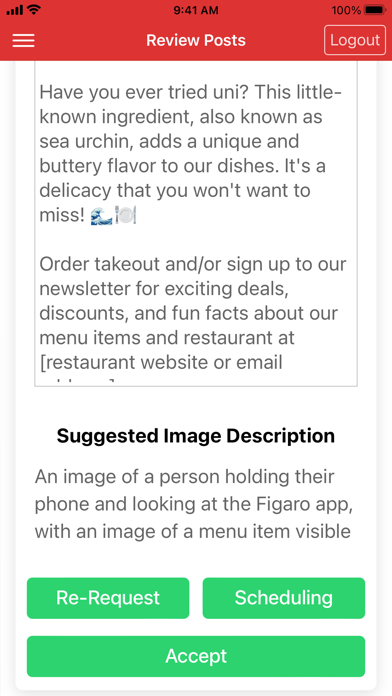 AI Assist Restaurant Marketing Screenshot