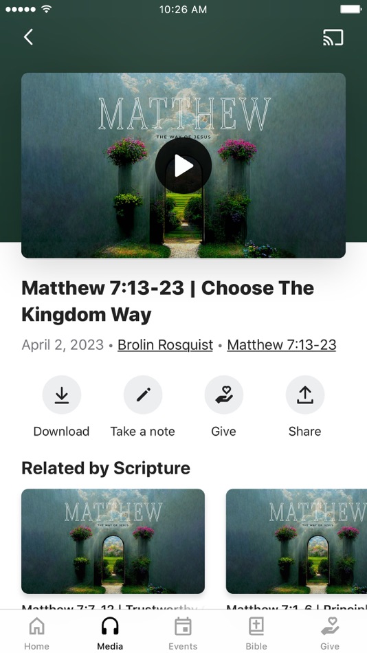 #3. Connection Point Church App (iOS) Podle: Connection Point Church