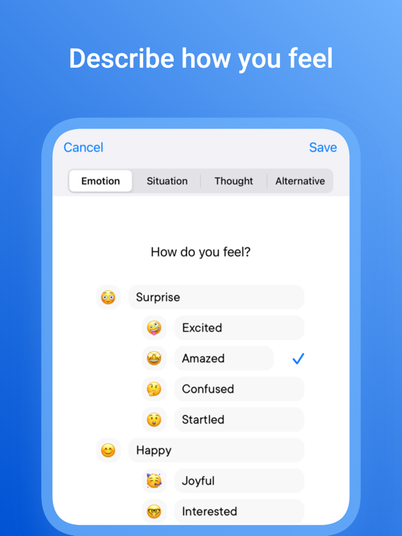 Mood Tracker & Feelings Diary iPad screenshot 2 - Health & Fitness app
