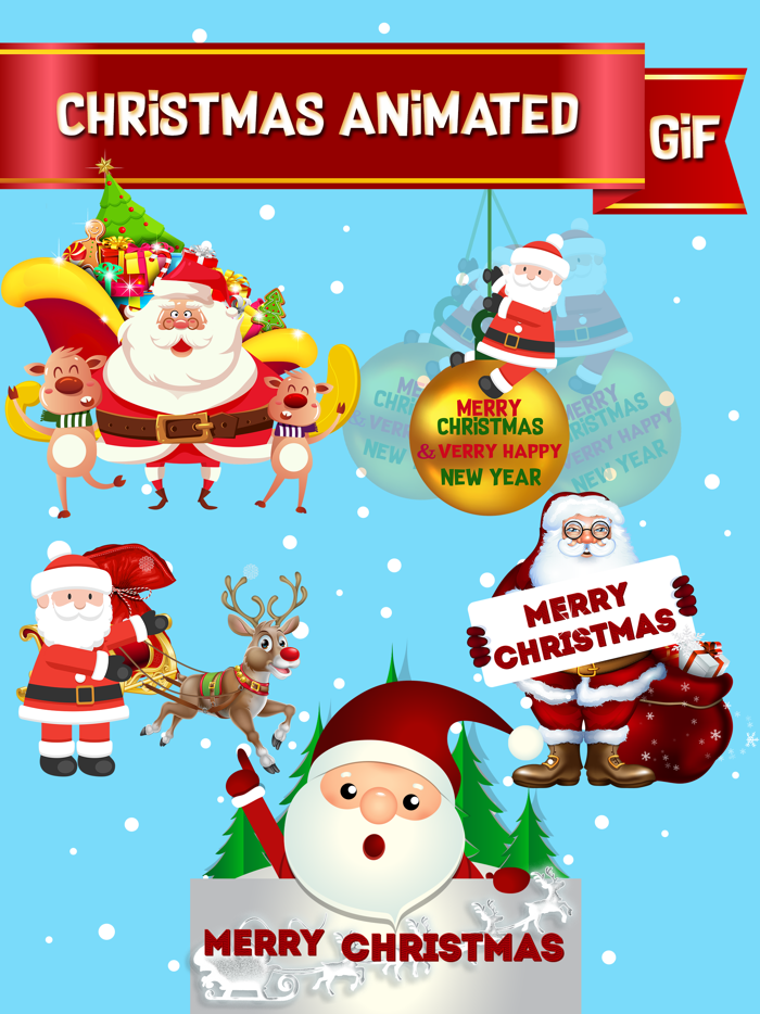 Happy Santa Animated Stickers