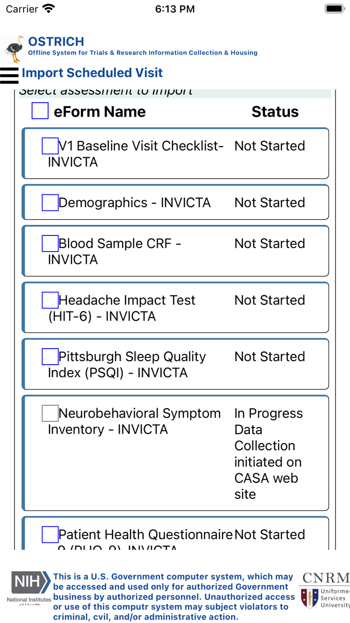OSTRICH-OfflineDataCollection
