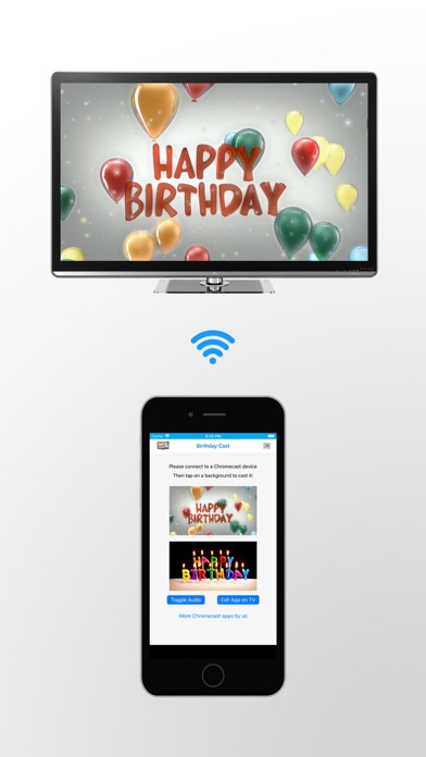 Birthday backgrounds on TV Screenshot