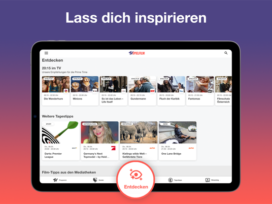 TV SPIELFILM - TV Programm iPad app afbeelding 2