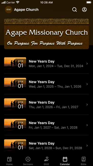 Agape Church Screenshot