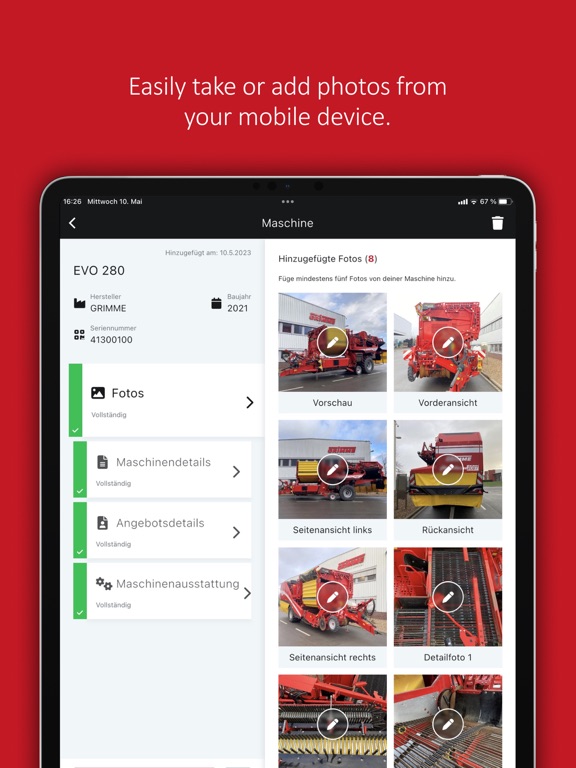 GRIMME Resell iPad screenshot