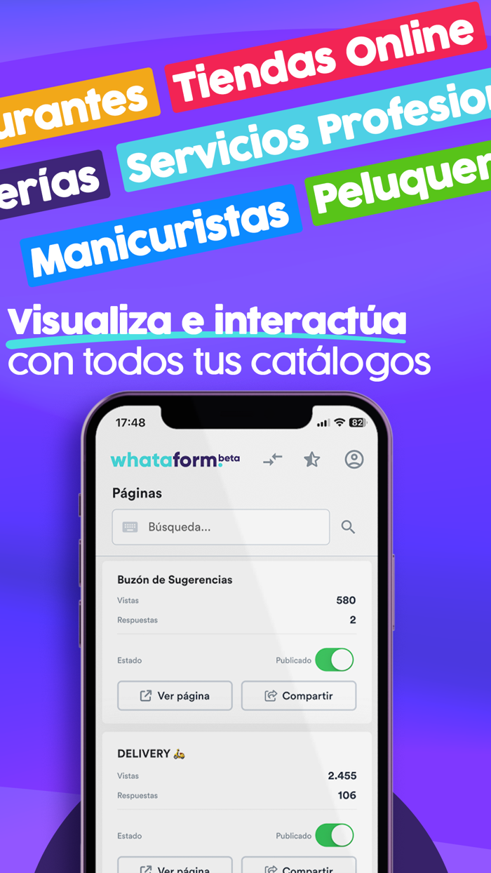 Whataform Tú catálogo online