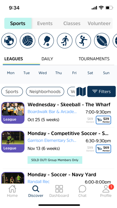 Volo Sports Screenshot