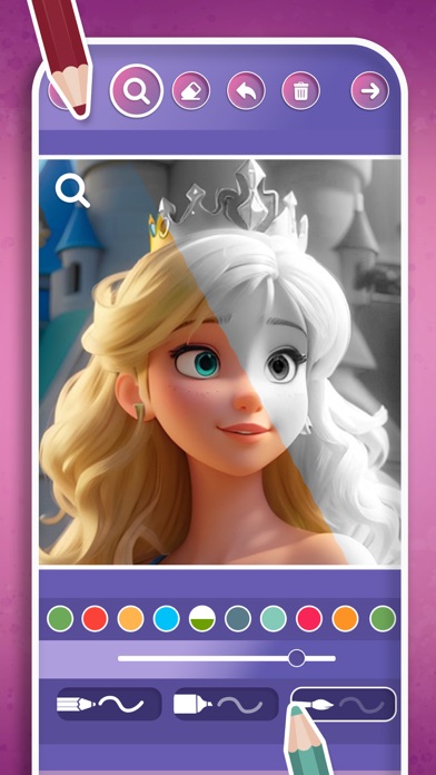1000 princesses coloring book Screenshot