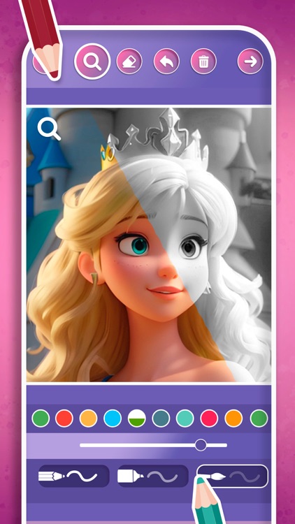 1000 princesses coloring book screenshot-3