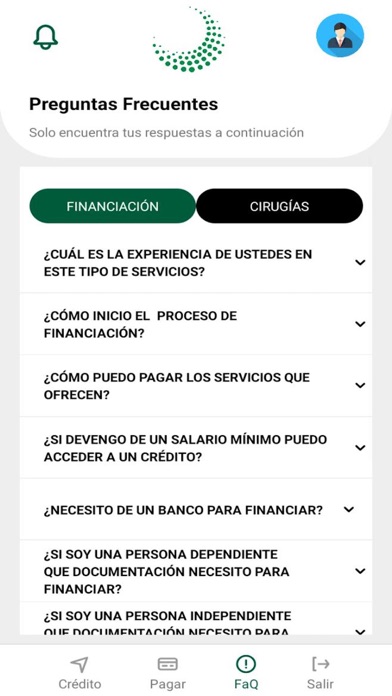 Planmed Financiación Screenshot